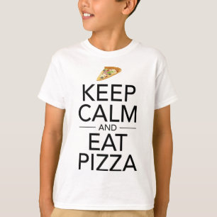 Keep Calm And Eat Pizza Funny Italian Food Lover  T-Shirt