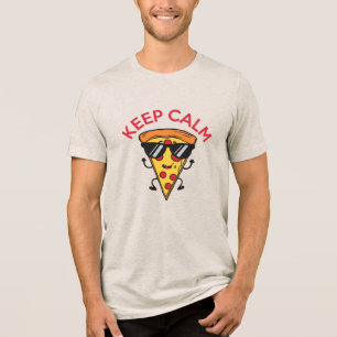 Keep Calm and Eat Pizza Tri-Blend Shirt