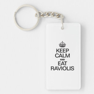 KEEP CALM AND EAT RAVIOLIS KEYCHAIN