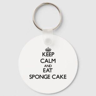 Keep calm and eat Sponge Cake Keychain