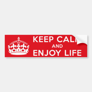 Keep Calm and Enjoy Life Bumper Sticker