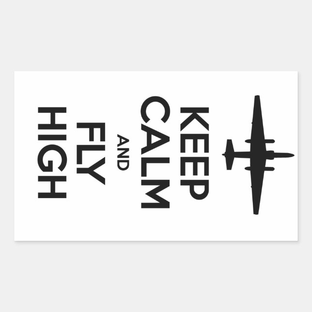 Keep Calm and Fly High U-2 Sticker (Front)