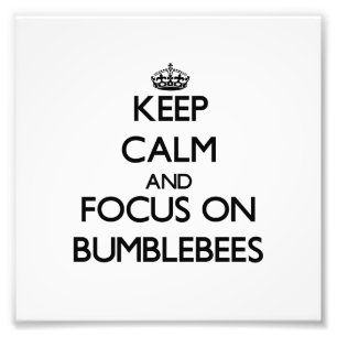 Keep Calm and focus on Bumblebees Photo Print