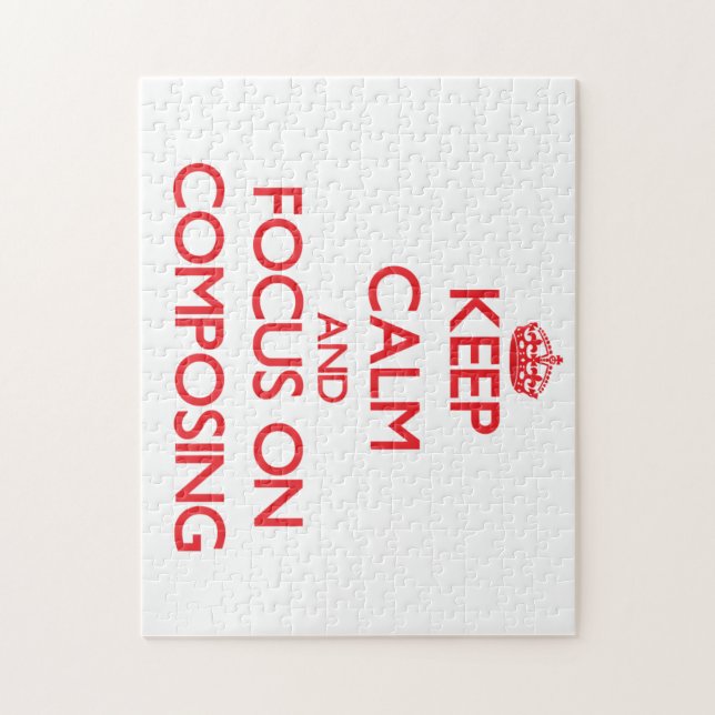 Keep Calm and focus on Composing Jigsaw Puzzle (Vertical)
