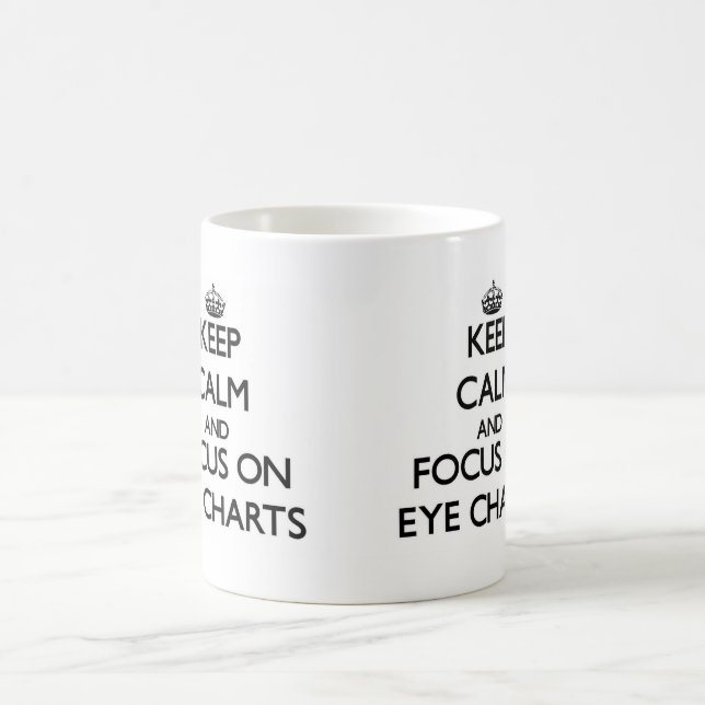Keep Calm and focus on EYE CHARTS Coffee Mug (Center)