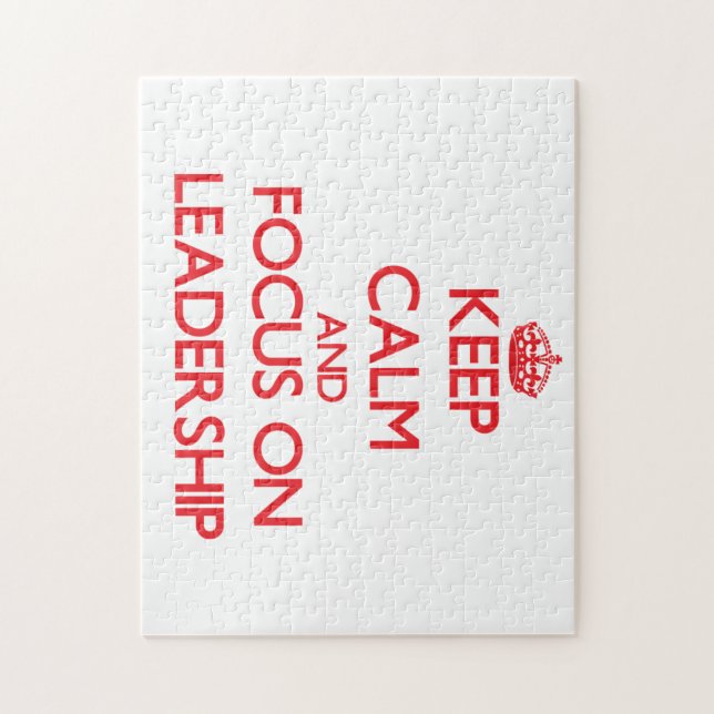 Keep Calm and focus on Leadership Jigsaw Puzzle (Vertical)