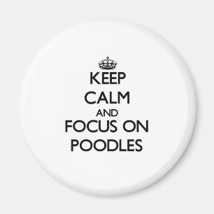 Keep Calm and focus on Poodles Magnet