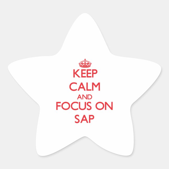 Keep Calm and focus on Sap Star Sticker (Front)