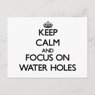 Keep Calm and focus on Water Holes Postcard