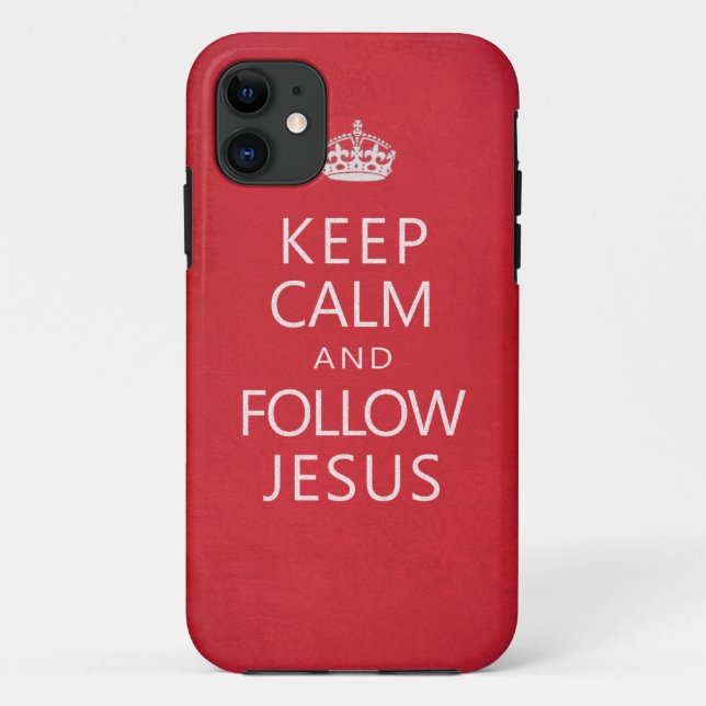 Keep Calm and Follow Jesus Spiritual Case-Mate iPhone Case (Back)