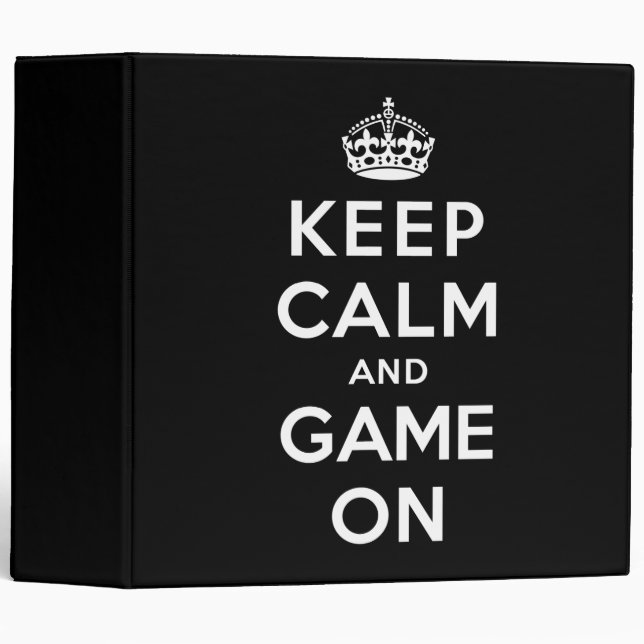 Keep Calm and Game On Binder (Front/Spine)