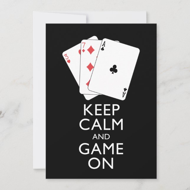 KEEP CALM AND GAME ON - Card Games (Front)