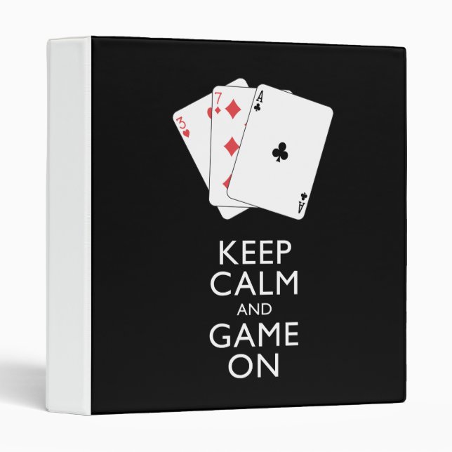 KEEP CALM AND GAME ON - Card Games Binder (Front/Spine)