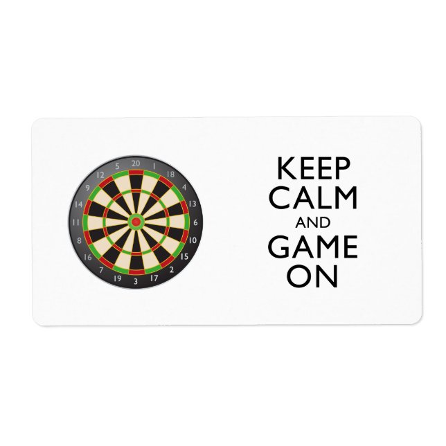 KEEP CALM AND GAME ON - Dart Board (Front)