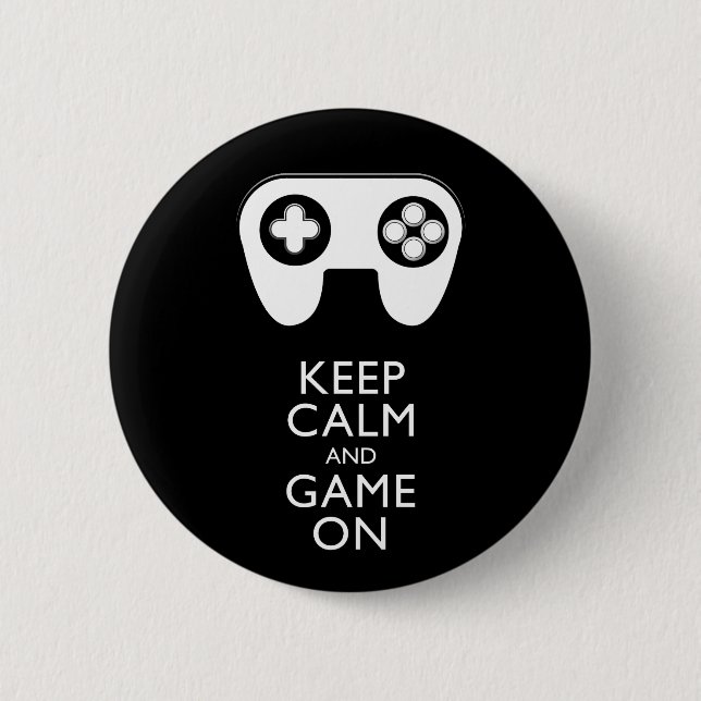 KEEP CALM AND GAME ON - Game pad 2 Inch Round Button (Front)