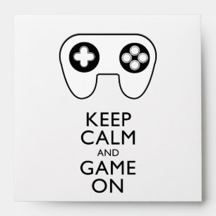 KEEP CALM AND GAME ON - Game pad Envelopes