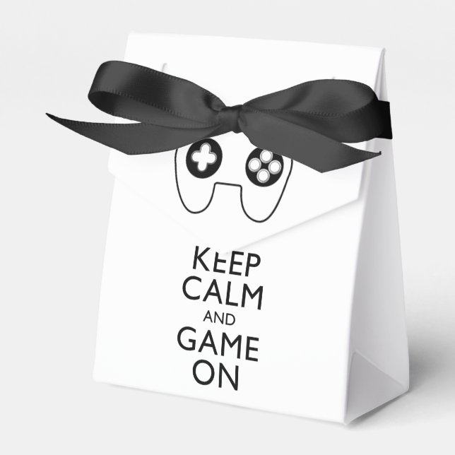 KEEP CALM AND GAME ON - Game pad Favor Box (Front Side)