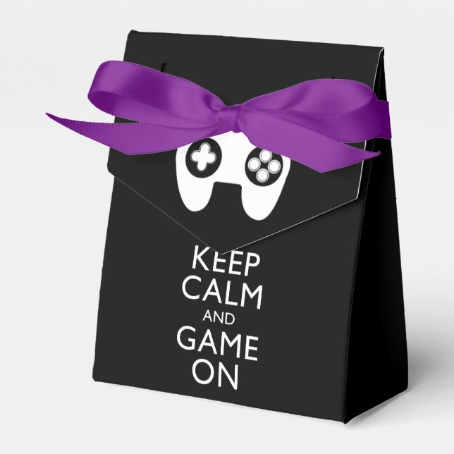 KEEP CALM AND GAME ON - Game pad Favor Box (Front Side)