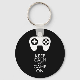 KEEP CALM AND GAME ON - Game pad Keychain