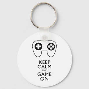 KEEP CALM AND GAME ON - Game pad Keychain