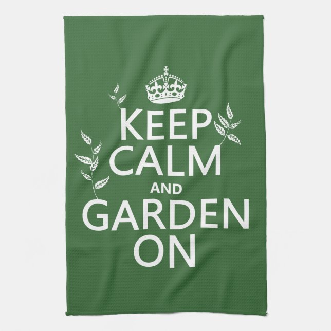 Keep Calm and Garden On - All Colours Kitchen Towel (Vertical)