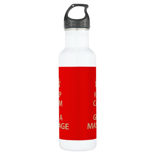 Keep Calm and Get a Massage 710 Ml Water Bottle (Front)