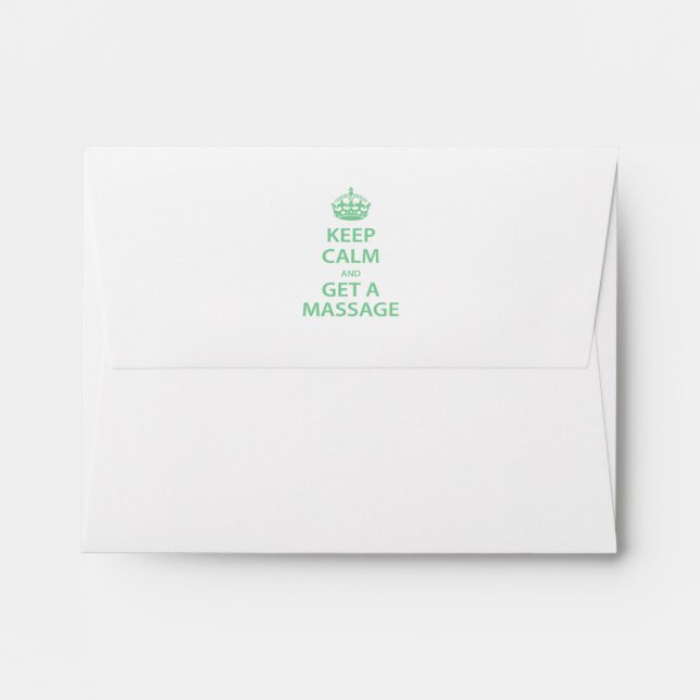 Keep Calm and Get a Massage Envelopes (Back (Top Flap))