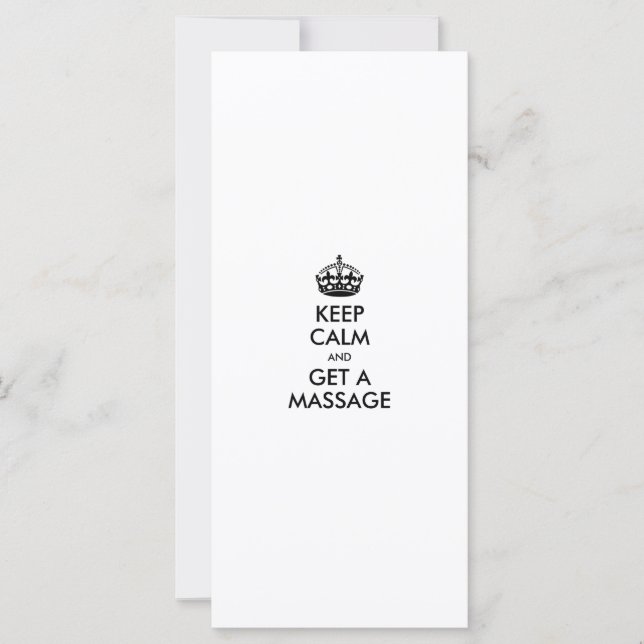 KEEP  CALM  AND  GET A MASSAGE - TEMPLATE TEXT (Front)