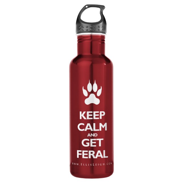 Keep Calm And Get Feral 710 Ml Water Bottle (Front)