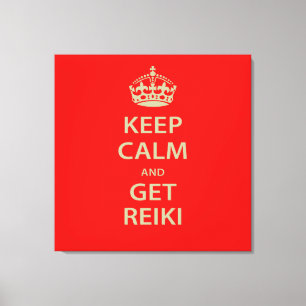 Keep Calm and Get Reiki Canvas Print