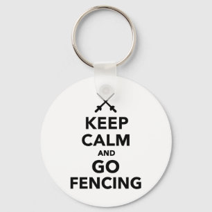Keep calm and go Fencing Keychain
