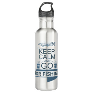 Keep calm and go for fishing 710 ml water bottle
