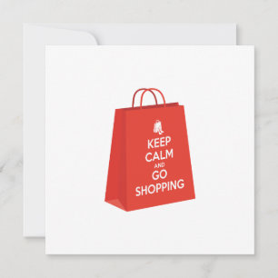 Keep Calm and Go Shopping (bag2) Invitation