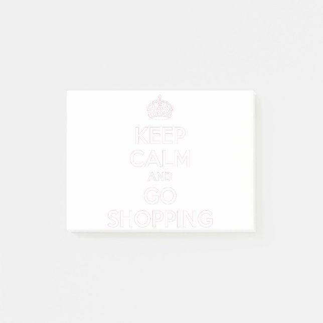 keep calm and go shopping post-it notes (Front)
