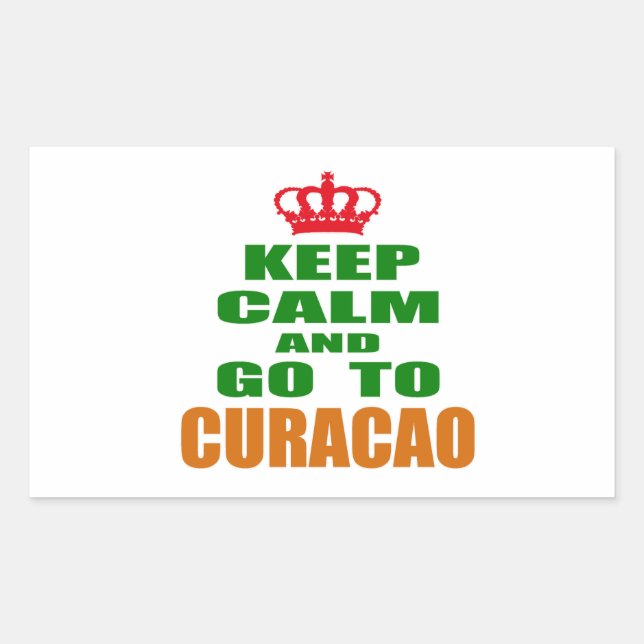 Keep calm and go to Curacao. Sticker (Front)