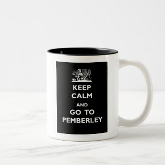 Keep Calm And Go To Pemberley Two-Tone Coffee Mug