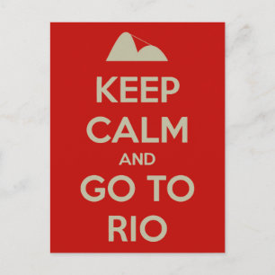 Keep Calm and go to Rio Postcard