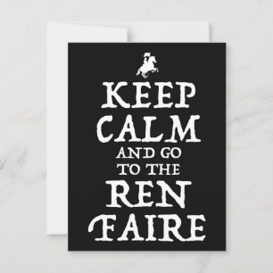 Keep Calm And Go To The Ren Faire Postcard