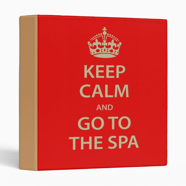 Keep Calm and Go To the Spa Binder (Front/Spine)