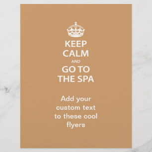 Keep Calm and Go To the Spa Flyer