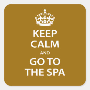 Keep Calm and Go To the Spa Square Sticker