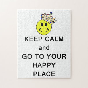 Keep Calm and Go to Your Happy Place Jigsaw Puzzle