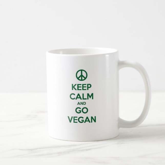 Keep Calm and GO VEGAN Coffee Mug (Right)