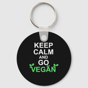 Keep Calm And Go Vegan Keychain