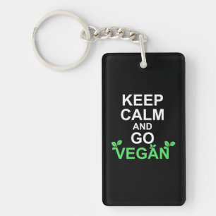 Keep Calm And Go Vegan Keychain