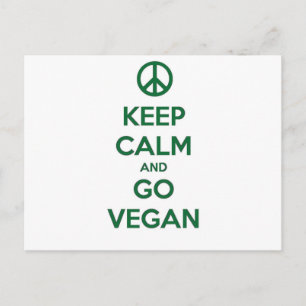 Keep Calm and GO VEGAN Postcard