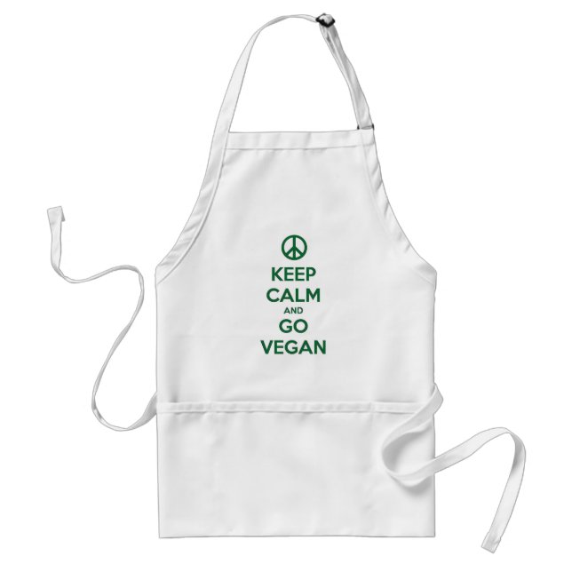 Keep Calm and GO VEGAN Standard Apron (Front)