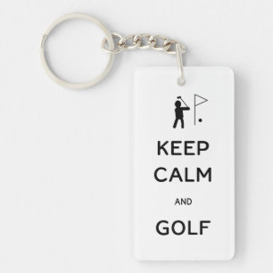 Keep Calm and Golf Keychain