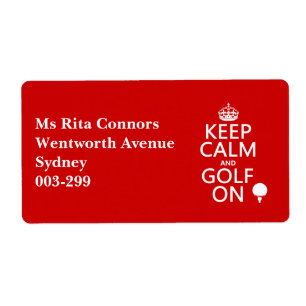 Keep Calm and Golf On - available in all colours