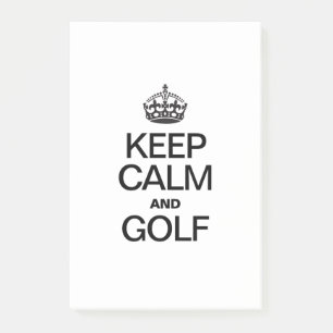 KEEP CALM AND GOLF POST-IT NOTES